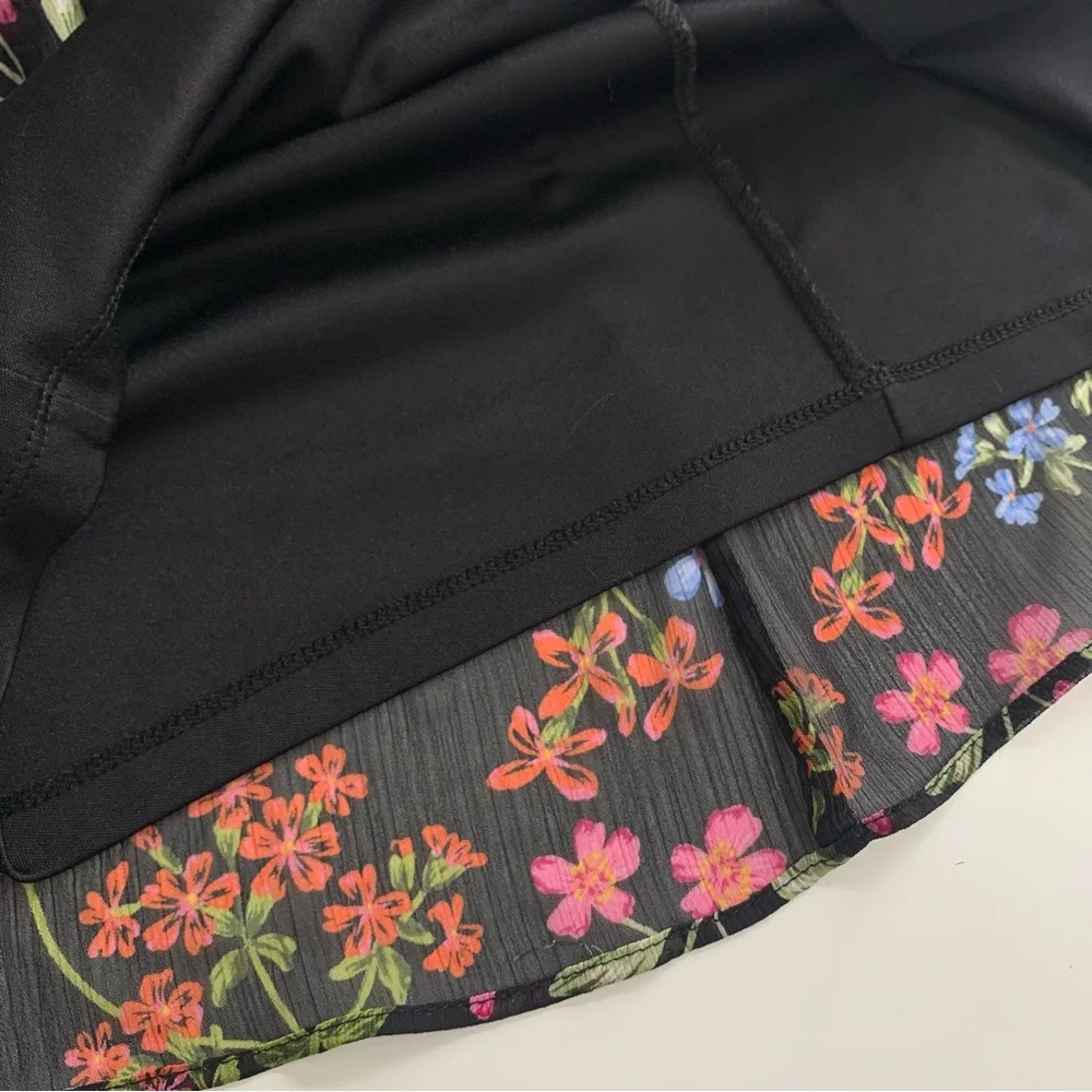Calvin Klein Women's 3/4 Sleeve Floral Printed Chiffon Dress Size 8